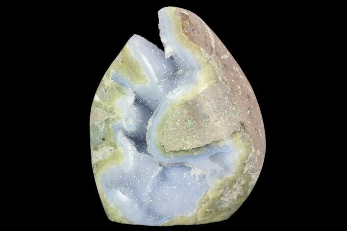 Polished, Free-Standing Blue Lace Agate - Malawi #128403